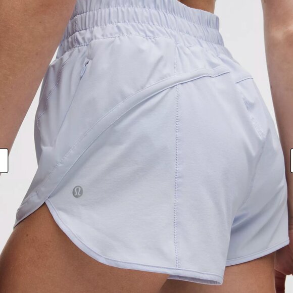 lululemon athletica Track That High-Rise Lined Short 3" Serene Blue - Picture 5 of 5